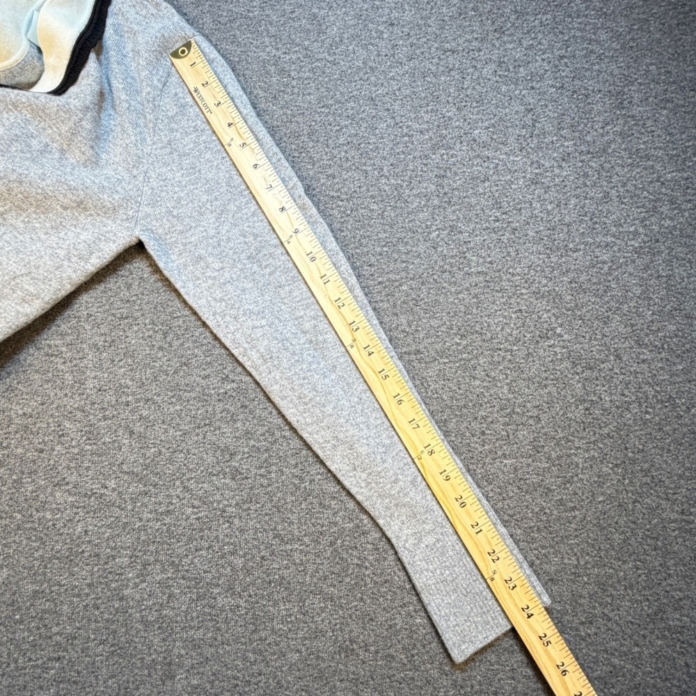 SANDRO Alisson  sz L / 3 V-Neck Sweater Wool Cashmere Grey Black White Soft - Picture 8 of 12